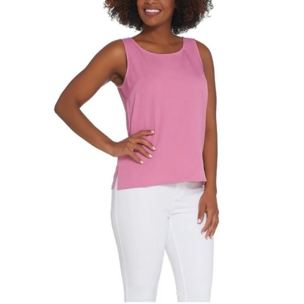 Bob Mackie Sleeveless Woven Crepe Top, xl, NWOT